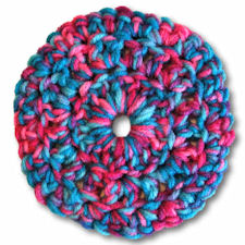 Set of 6 Jewel Toned Handmade Crocheted Coasters